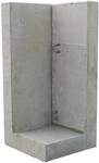 EHL L-Stein Ecke Beton grau 50 x 50 x 105 cm