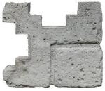 Beckers Betonzaun Eckkappe 'Mediterran Klassik Stein' 20 x 20 x 10 cm grau