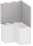 Biohort Sichtschutz f&uuml;r Pflanzkasten-System 'Belvedere' silber Gr. L100 L-Form, 2