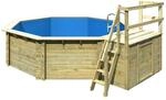 Karibu Massivholzpool-Set 'Modell 2 B' 470 x 470 x 124 cm mit Sonnendeck und