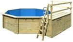 Karibu Massivholzpool-Set 'Modell 2 C' 470 x 470 x 124 cm mit Sonnendeck und