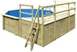 Karibu Massivholzpool-Set 'Modell 2 D' &Oslash; 420 x 124 cm mit Sonnendeck und