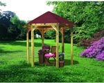 Karibu Pavillon 'Lissabon' naturfarben 235 x 208 x 199 cm