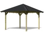 Karibu Pavillon 'Cordoba' naturfarben 357 x 357 x 297 cm
