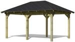 Karibu Pavillon 'Perida' naturfarben 345 x 485 x 296 cm