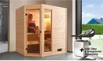 Weka Massivholz-Sauna 'Valida 1 Eck' mit 5,4 kW K-Ofenset, integrierter Steuerung,