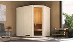 Weka Elementsauna 'Varberg 1 Eck' wei&szlig; lasiert Glast&uuml;r 194 x 144 x 199 cm, ohne
