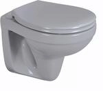 sanicomfort Wand-WC sp&uuml;lrandlos 'Manhattan' grau, ohne WC-Sitz
