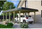 SKAN HOLZ Einzelcarport 'Spreewald' 396 x 741 cm schwarze Blende KDI impr&auml;gniert