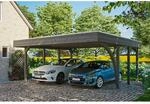 SKAN HOLZ Doppelcarport 'Friesland Set 7' mit Aluminiumdach und Einfahrtsbogen 557 x