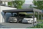 SKAN HOLZ Doppelcarport 'Grunewald' 622 x 554 cm schiefergrau mit Aluminiumdach