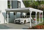 SKAN HOLZ Einzelcarport 'Grunewald' 427 x 796 cm wei&szlig; mit Aluminiumdach