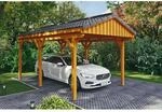 SKAN HOLZ Einzelcarport 'Fichtelberg' 317 x 566 cm eichefarben mit Dachlattung