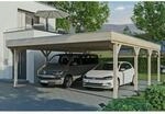 SKAN HOLZ Doppelcarport 'Grunewald' 622 x 796 cm naturfarben mit EPDM-dach