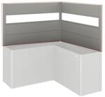 Biohort Sichtschutz f&uuml;r Pflanzkasten-System 'Belvedere' quarzgrau Gr. L150 L-Form, 2