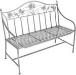 Garden Pleasure Gartenbank 'Talin' 2-Sitzer Eisen silbern 111 x 84 x 52 cm