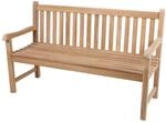 Garden Pleasure Gartenbank 'Solo' 3-Sitzer Teakholz braun 63 x 92 x 150 cm