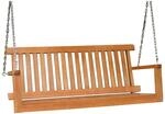 Garden Pleasure H&auml;ngebank 'Marlene' 2-Sitzer Eukalyptusholz braun 130 x 56 x 63 cm