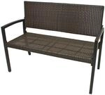 Garden Pleasure Gartenbank 'Sanremo' 2-Sitzer Aluminium kaffeefarben/schwarz...