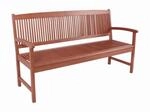 Garden Pleasure Gartenbank 'Stockholm' 3-Sitzer Eukalyptusholz braun 59 x 90 x 157 cm