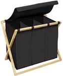 Wenko W&auml;schesammler 'Ecori' Bambus schwarz, braun 69 x 56,5 x 33 cm