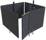 SKAN HOLZ Carport-Abstellraum 'C2' aus Profilschalung 314 x 317 cm schiefergrau