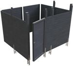 SKAN HOLZ Carport-Abstellraum 'C8' aus Profilschalung 275 x 317 cm schiefergrau