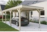 SKAN HOLZ Einzelcarport 'Grunewald' 321 x 796 cm naturfarben mit Aluminiumdach