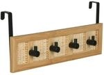 Wenko T&uuml;rgarderobe 'Allegre' Bambus/Rattan 4 Haken 33 x 6 x 14 cm