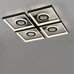 Just Light LED-Deckenleuchte 'Traforo' 53 x 53 cm schwarz