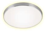 Briloner LED-Deckenleuchte alu/wei&szlig; 1200 lm Backlighteffekt &Oslash; 28,5 x 6 cm
