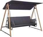toom Hollywoodschaukel 'Elena' 3-Sitzer grau 242 x 135 x 173 cm