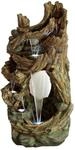 Ubbink Wasserfall 'Kalloni' in Holz-/Steinoptik mit LED-Beleuchtung 65 x 104 x 207 cm
