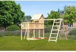 Karibu Kinderspielhaus 'Frieda' naturbelassene nordische Fichte 107 x 291 x 107...