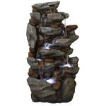 Ubbink Wasserfall 'Bonorva' in Steinoptik mit LED-Beleuchtung 51 x 69 x 127 cm