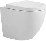 sanicomfort Wand-WC-Set erh&ouml;ht sp&uuml;lrandlos 'Cozy' inklusive WC-Sitz wei&szlig;