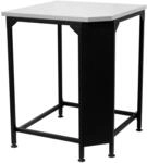 Cozze Ecktisch-Modul f&uuml;r Au&szlig;enk&uuml;che mit Edelstahlplatte 70,5 x 90 x 70,5 cm
