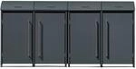 Westmann M&uuml;lltonnenbox 'Moderna 4' anthrazit 83 x 278 x 135 cm