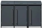 Westmann M&uuml;lltonnenbox 'Moderna 3' anthrazit 83 x 211 x 135 cm