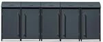Westmann M&uuml;lltonnenbox 'Moderna 5' anthrazit 83 x 350 x 135 cm