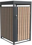 Westmann M&uuml;lltonnenbox 'Planta' bepflanzbar anthrazit/Holzoptik 84 x 68 x 124 cm