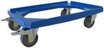 Alutec Rollwagen f&uuml;r Eurobeh&auml;lter blau, zwei Feststellbremsen