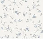 A.S. Cr&eacute;ation Vliestapete 'Maison Charme' Blumenranke wei&szlig;/blau/grau 0,53 x 10,05 m