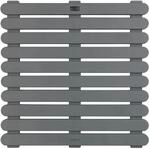 Wenko Duschmatte 'Indoor & Outdoor' Kunststoff grau 55 x 55 cm
