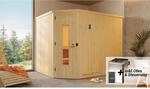 Weka Elementsauna 'Varberg 4' mit 7,5 kW BioS-Ofenset, Steuerung, Massivholzt&uuml;r 242