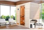 Weka Massivholz-Sauna 'Valida 2' mit 4,5 kW BioS-Ofenset, Steuerung, Glast&uuml;r 187 x
