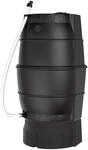 Pergart Regentonne schwarz 170 l mit Unterbau