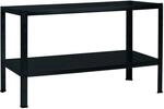 SCHULTE Regalwelt Steck-Grundregal schwarz 120 x 43 x 40 cm, 2 B&ouml;den &agrave; 65 kg