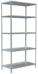 SCHULTE Regalwelt Steck-Grundregal 200 x 100 x 50 cm, 5 B&ouml;den, verzinkt, Tragkraft