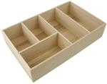 Fackelmann Schubladen-Box aus Buchenholz, 20 x 7 x 32 cm